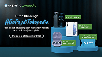 Ikuti Challenge #GoPaydiTokopedia di TikTok dan Menangkan Total Puluhan Juta Rupiah