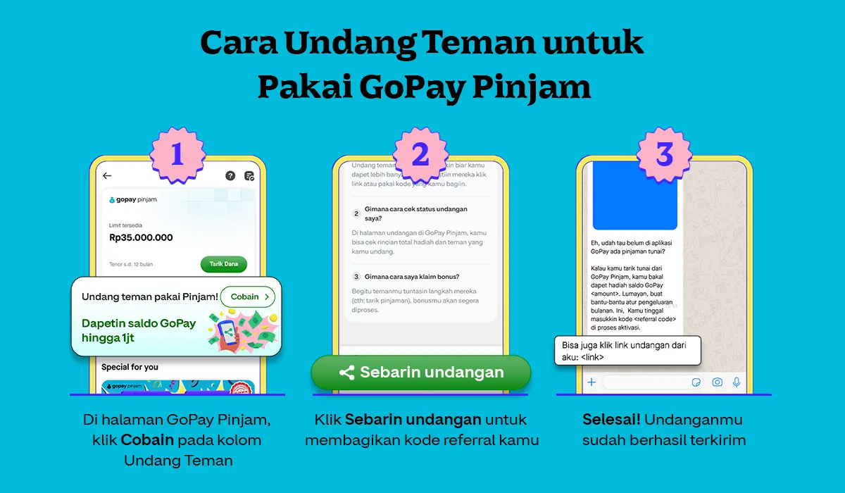 cara undang teman untuk pakai gopay pinjam blog gopay