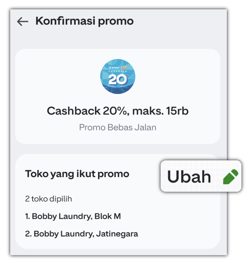 konfirmasi promo
