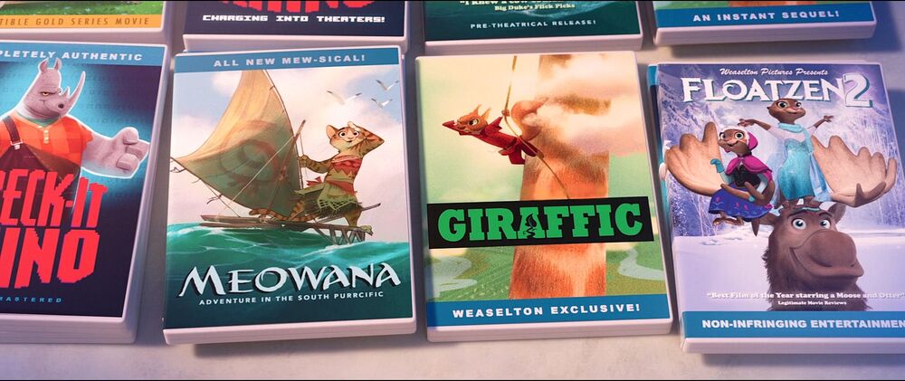 Cover film DVD bajakan yang memprediksi sekuel Disney