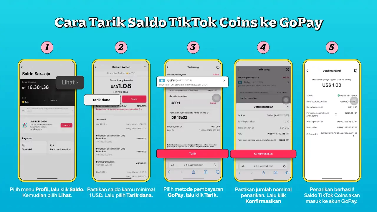 Cara Tarik Saldo TikTok LIVE ke GoPay TikTok LIVE Studio Blog GoPay