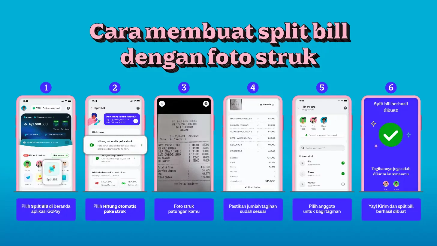 Cara Membuat Split Bill dengan Foto Struk Cara Split Bill di Aplikasi GoPay Blog Gopay
